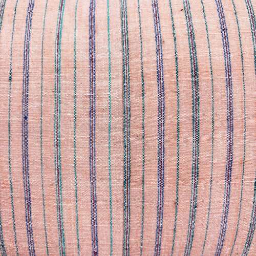 Apricot Cushion With Green Tassels