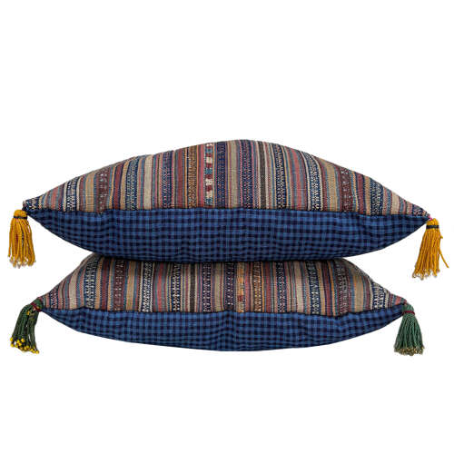 Silk Jajim Lavender Pillows