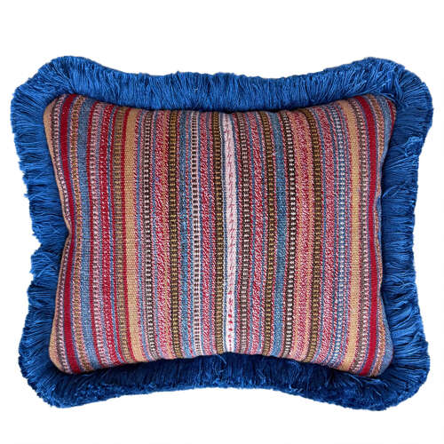 Jajim Lavender Pillow With Fringe Trim