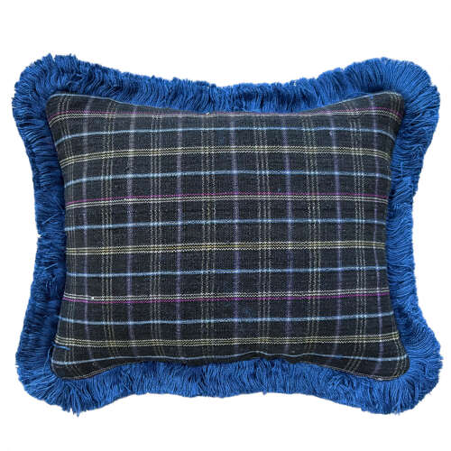 Jajim Lavender Pillow With Fringe Trim