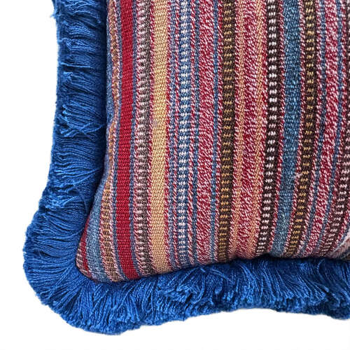 Jajim Lavender Pillow With Fringe Trim