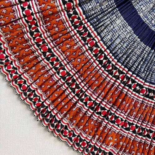 Framed Miao Sichuan Skirt, Orange