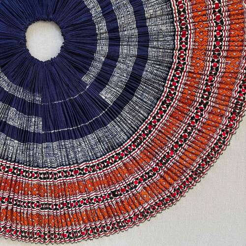 Framed Miao Sichuan Skirt, Orange
