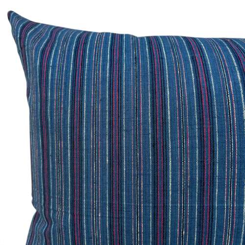 Blue Cushions With Pink Stripes