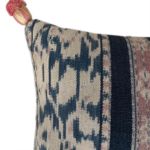 Indigo Savu ikat lavender pillows