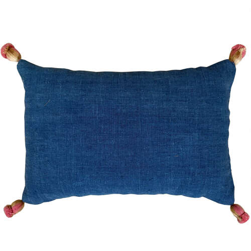 Indigo Savu ikat lavender pillows