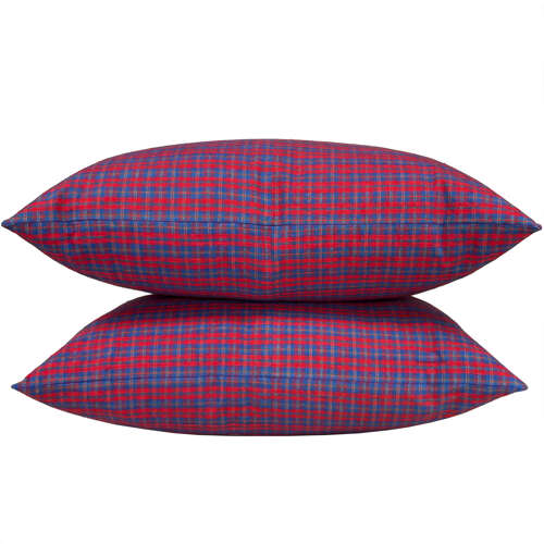 Red & Blue Plaid Cushions