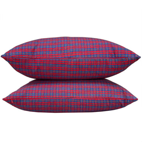 Red & Blue Plaid Cushions