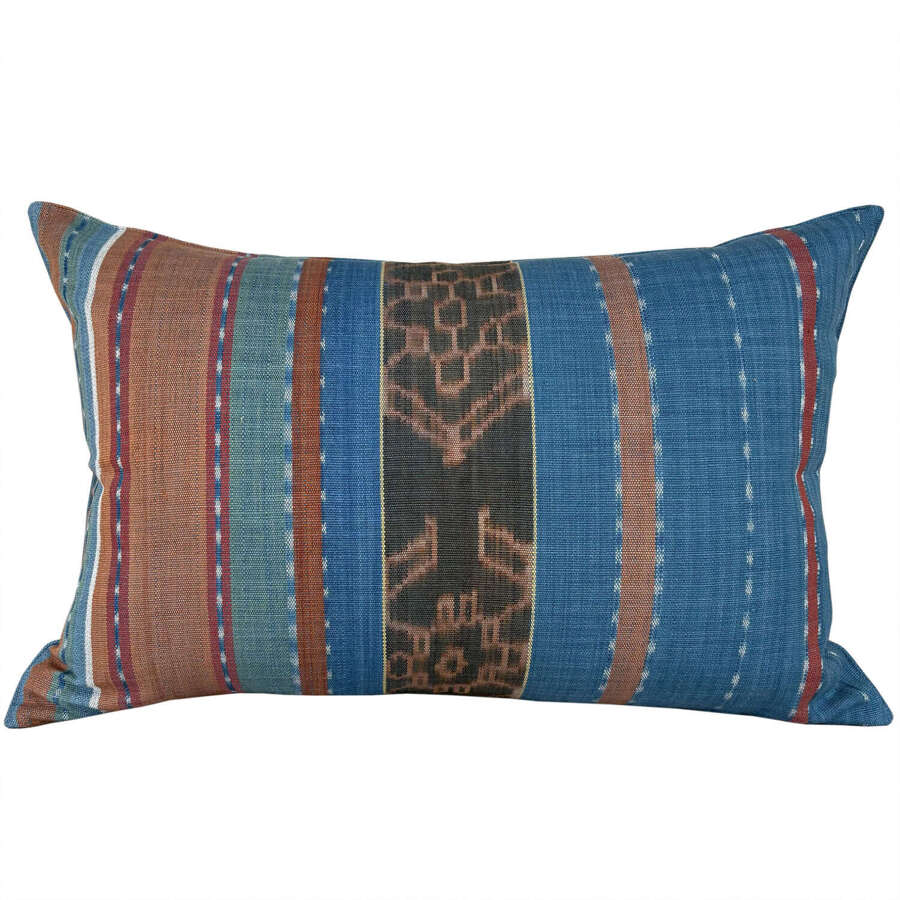 Flores Sikka Cushions, Blue & Brown