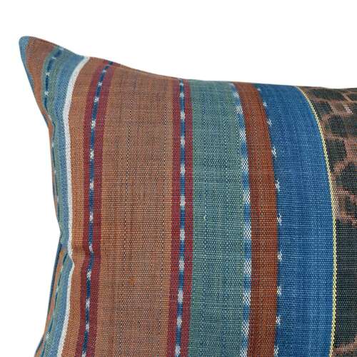 Flores Sikka Cushions, Blue & Brown