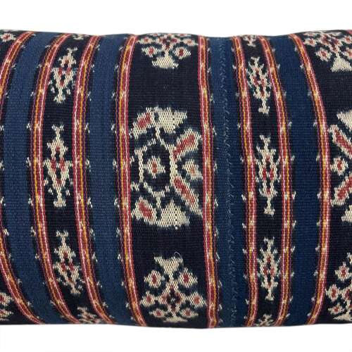 Indigo Savu cushions with fringed ends