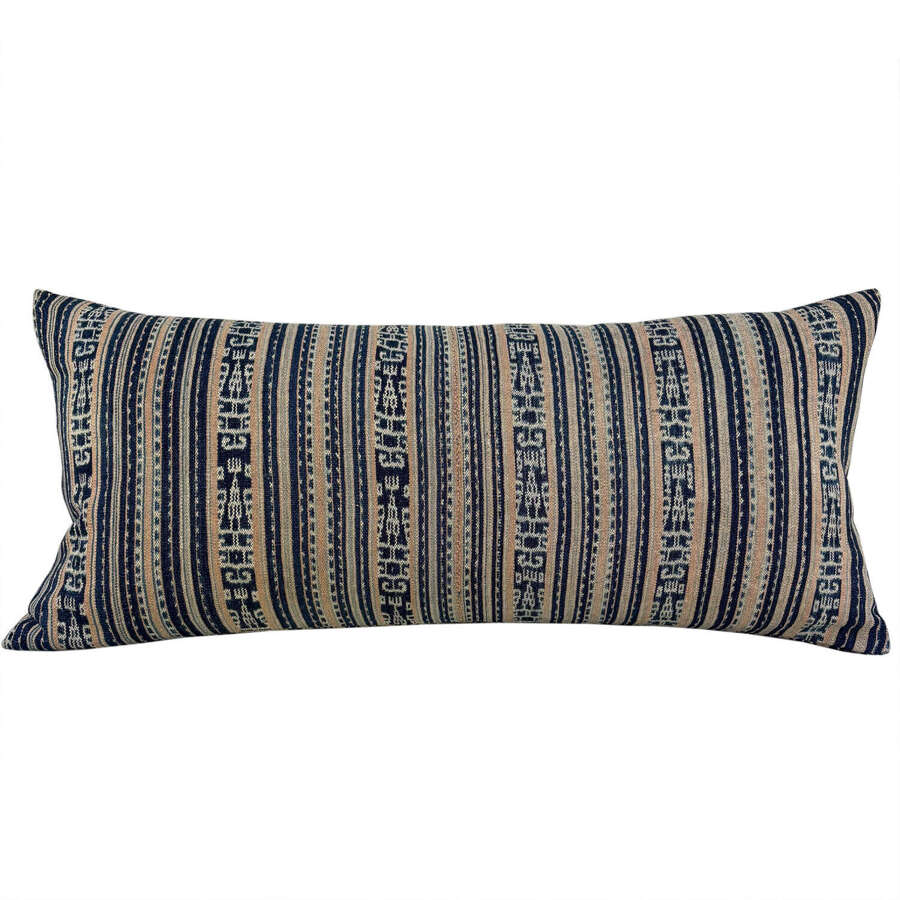 Long Timor Ikat, Indigo And Pink