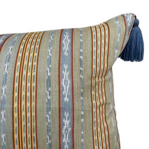 Flores Sikka Ikat Cushions, Seafoam