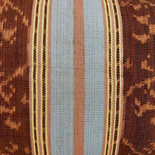 Flores Sikka Ikat Cushions, Blue & Brown Stripes
