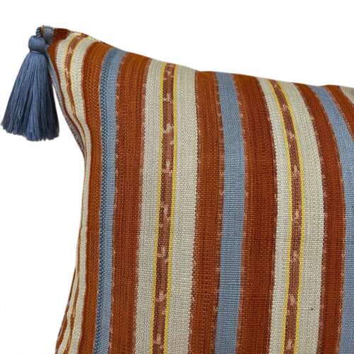 Flores Sikka Ikat Cushions, Celadon And Rust