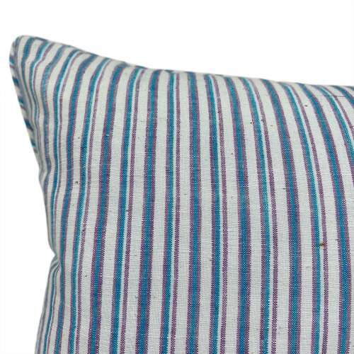 Pale Blue And Mauve Striped Cushions