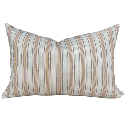 Orange And Beige Striped Cushions