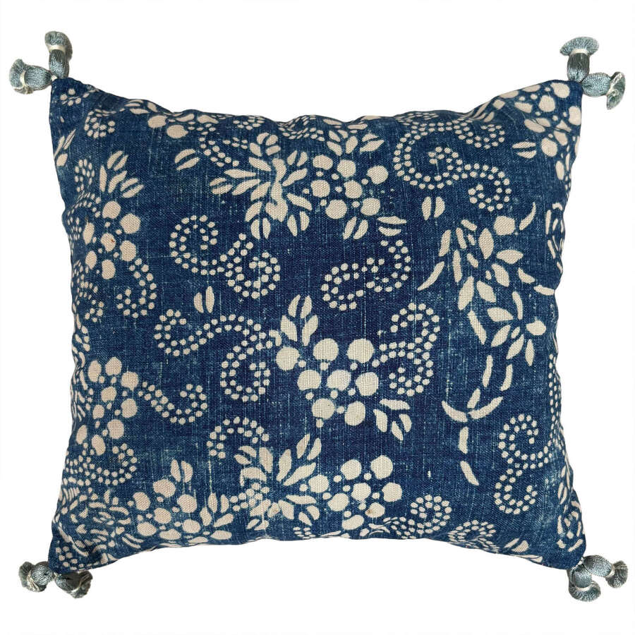 Indigo Resist Lavender Pillow